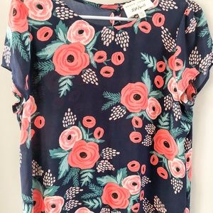 Paper crown + rifle paper co collab shirt medium